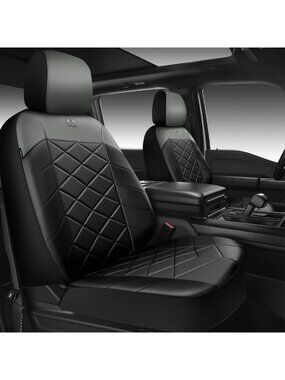 Universal Fit Memory Foam Leather Seat Covers for Cars, SUVs & Trucks - Airbag
